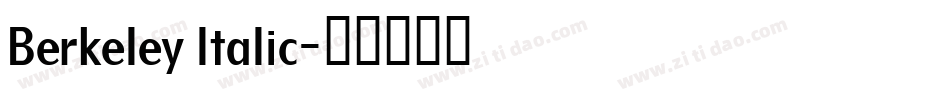 Berkeley Italic字体转换